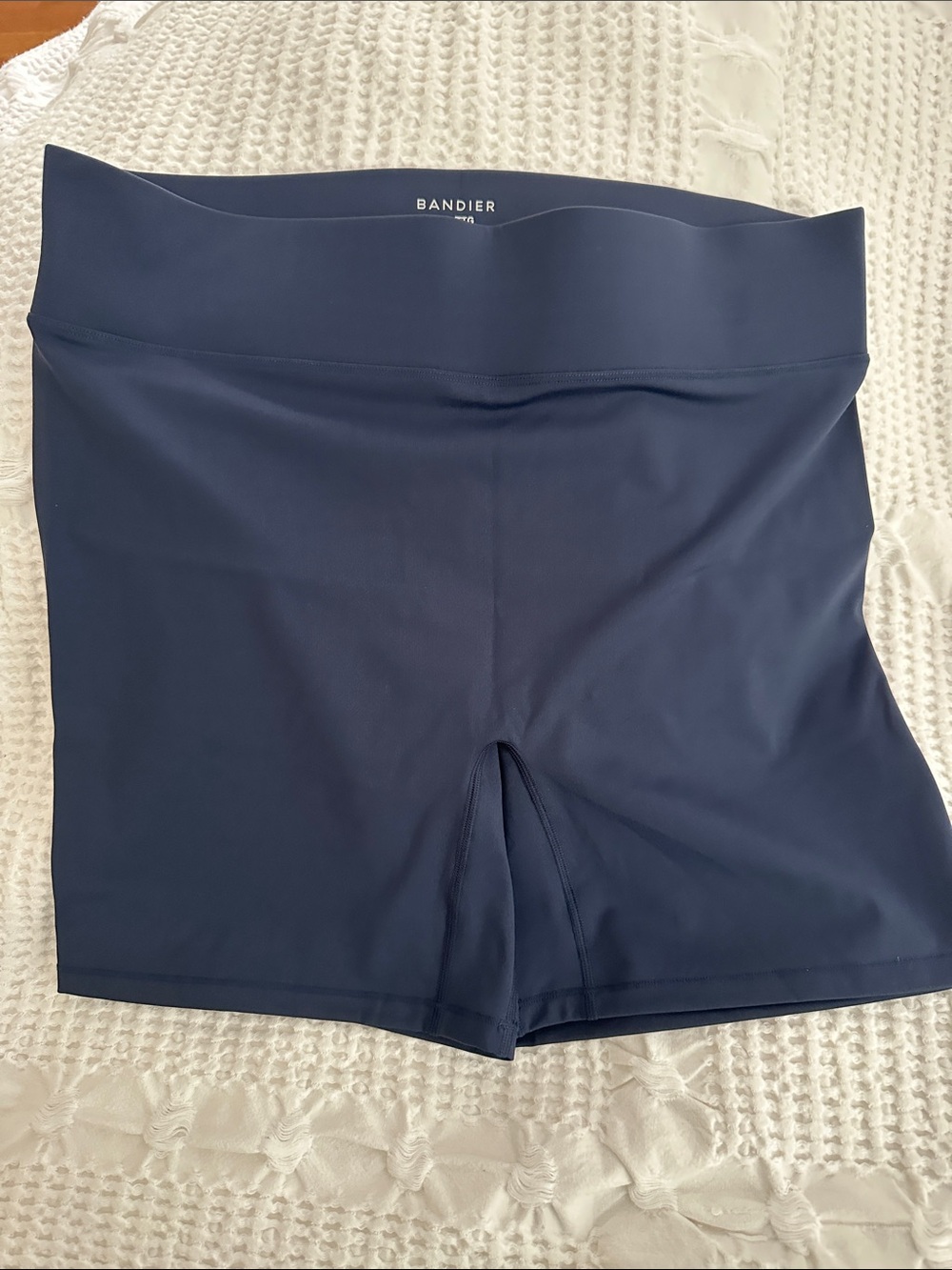 Bandier Navy High-Rise Bike Shorts 06